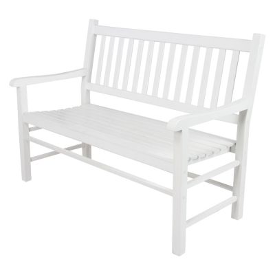 Shine Company 48 in. Carlisle Solid Wood Patio Garden Bench