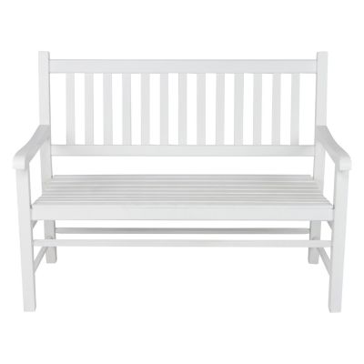 Image showing 2 th Shine Company 48 in. Carlisle Solid Wood Patio Garden Bench