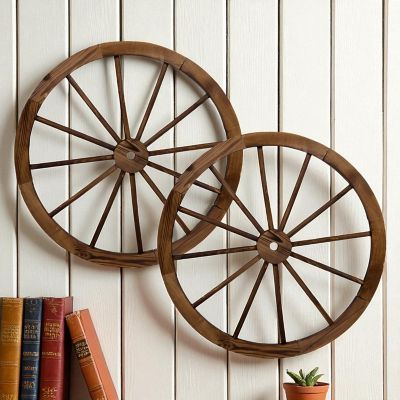 Shine Company Decorative Rustic Wagon Wheel, 32 in., 2-Pack