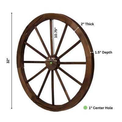 Image showing  Decorative Rustic Wagon Wheel, 32 in., 2 pk.