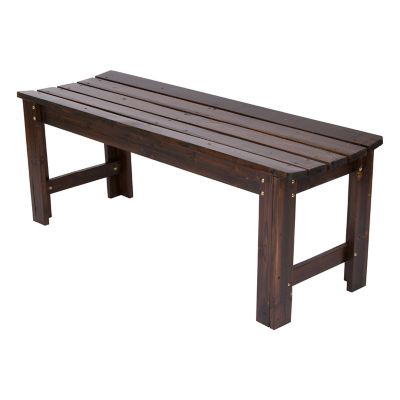 Shine Company 4 ft. Hardwood Outdoor Backless Patio Bench