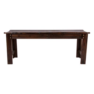 Image showing  4 ft. Hardwood Outdoor Backless Patio Bench