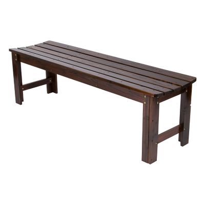 Shine Company 5 ft. Hardwood Outdoor Backless Patio Garden Bench