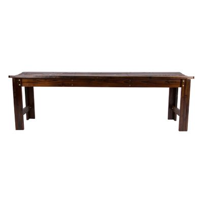 Image showing  5 ft. Hardwood Outdoor Backless Patio Garden Bench