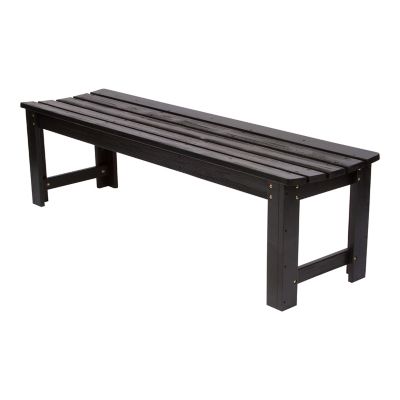 Shine Company 5 ft. Hardwood Outdoor Backless Patio Garden Bench