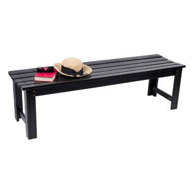 Image showing  5 ft. Hardwood Outdoor Backless Patio Garden Bench
