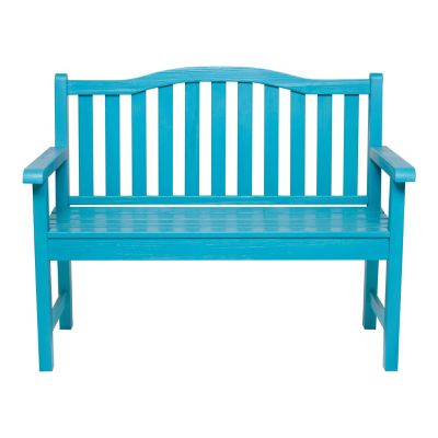 Image showing  44.75 x 36in. Slat Back Wood Patio Bench