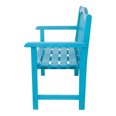Image showing  44.75 x 36in. Slat Back Wood Patio Bench
