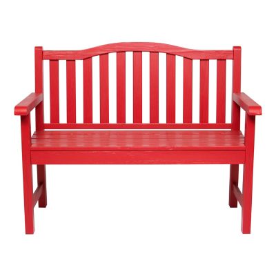 Image showing  44.75 x 36in. Slat Back Wood Patio Bench