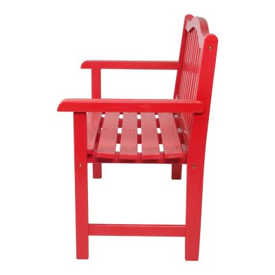 Image showing  44.75 x 36in. Slat Back Wood Patio Bench