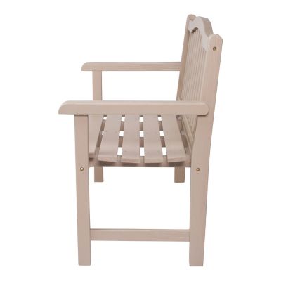 Image showing 4 th Shine Company 44.75 x 36in. Slat Back Wood Patio Bench