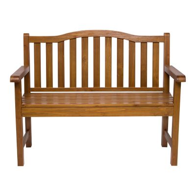 Image showing  44.75 x 36in. Slat Back Wood Patio Bench