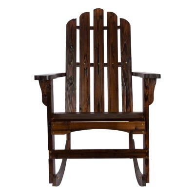 Image showing  Homestead Wood Adirondack Rustic Rocking Chair with Rust Resistant Steel Hardware