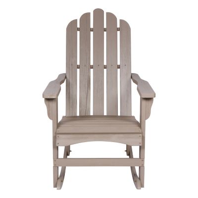 Image showing 4 th Shine Company Homestead Wood Adirondack Rustic Rocking Chair with Rust Resistant Steel Hardware