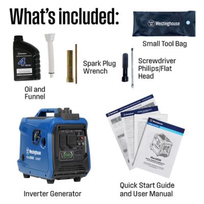 Image showing 8 th Westinghouse 2,550/1,900-Watt Gasoline Powered Portable Inverter Generator, Super Quiet & Lightweight, RV-Ready 30A Outlet