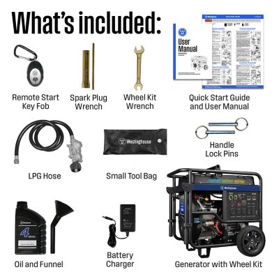 Image showing  18,000/14,500 W Tri-Fuel Portable Generator, CO Sensor, Gas/Propane/Natural Gas