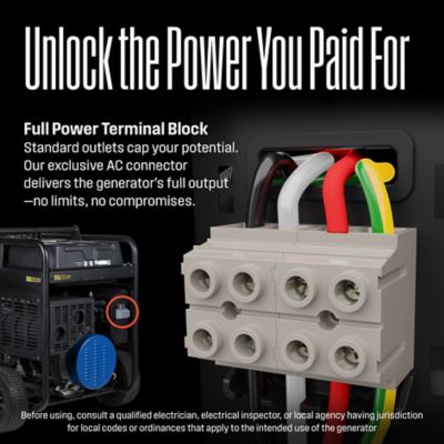 Image showing 8 th Westinghouse 28,000/20,000-Watt Tri-Fuel Portable Generator, CO Sensor, Gas/Propane/Natural Gas