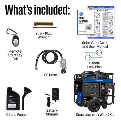 Image showing 9 th Westinghouse 28,000/20,000-Watt Tri-Fuel Portable Generator, CO Sensor, Gas/Propane/Natural Gas