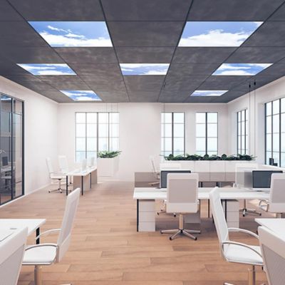 Image showing  Elite 2nd Gen LED Flat Panel Cloud Design Adjustable Wattage 4875 Lumen CCT 120,277Vac 2 x 2, 4 pk.