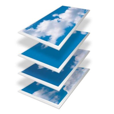 Image showing  Elite 2nd Gen LED Flat Panel Cloud Design Adjustable Wattage 8750 Lumens Adj CCT 2 x 4, 4 pk.