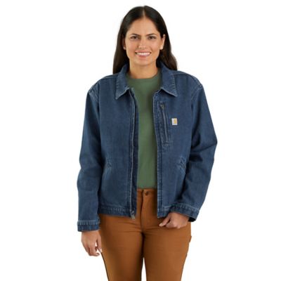 Carhartt Women's Rugged Flex Loose Fit Canvas Detroit Denim Jacket