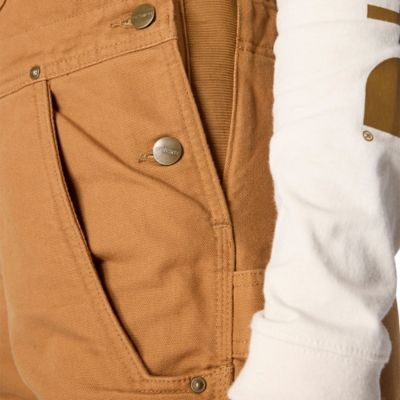 Image showing 6 th Carhartt Women's Quilted Lined Washed Duck Insulated Bib Overalls