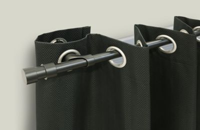 Image showing  Blackout Curtain Rod Double Cap Finial Extendable