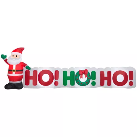 Gemmy Christmas Inflatable Ho! Ho! Ho! Sign Christmas Inflatables