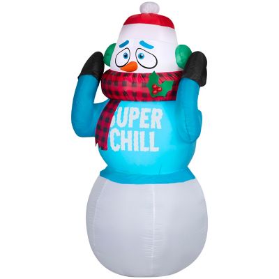 Gemmy Animated Christmas Inflatable Super Chill Snowman