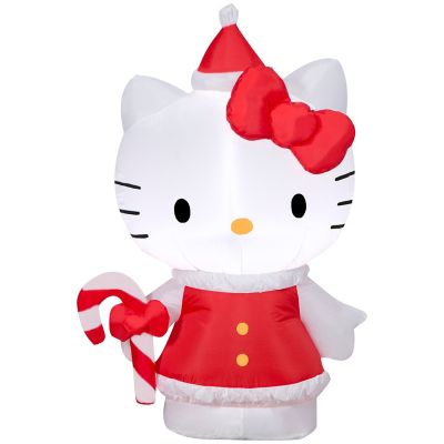 Gemmy Christmas Inflatable Hello Kitty in Holiday Dress