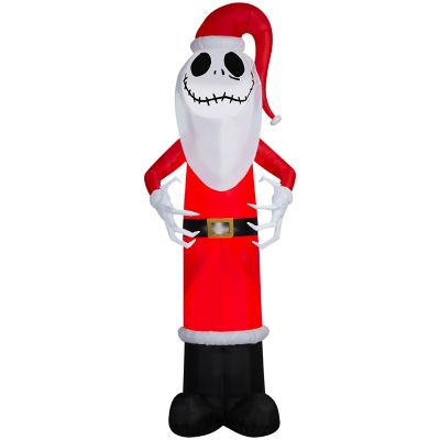 Gemmy Giant Christmas Inflatable Jack Skellington in Santa Outfit