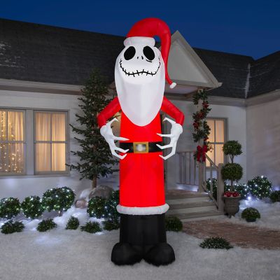 Image showing  Giant Christmas Inflatable Jack Skellington in Santa Outfit