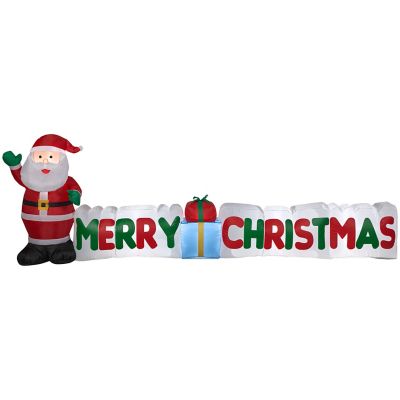 Gemmy Christmas Inflatable Merry Christmas Sign with Santa