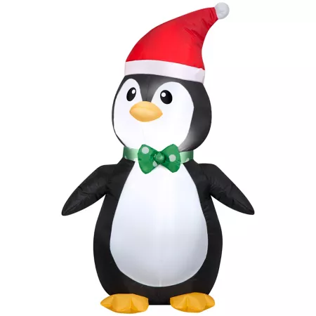 Gemmy Christmas Inflatable Penguin with Santa Hat Christmas Inflatables