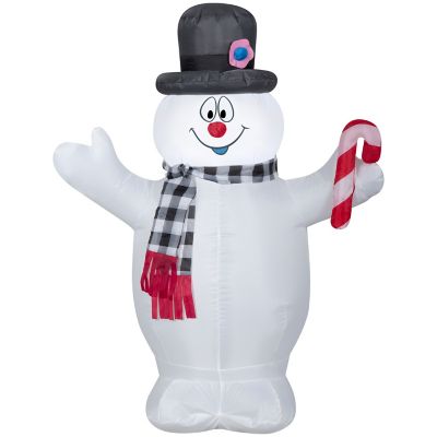 Gemmy Christmas Inflatable Frosty the Snowman with Candy Cane, G-119147