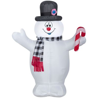 GemmyChristmas Inflatable Frosty the Snowman with Candy Cane, G-119147
