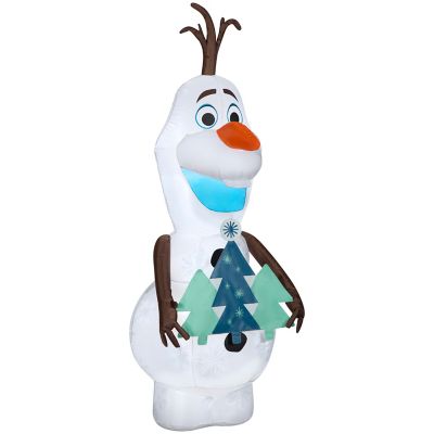 Gemmy Christmas Inflatable Olaf with Christmas Trees