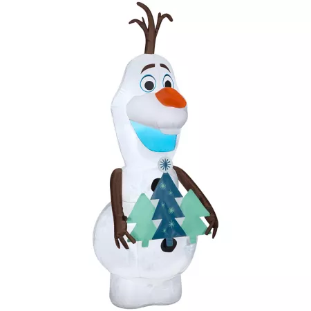 Gemmy Christmas inflatable Olaf with Christmas trees Christmas Inflatables