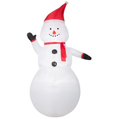 Gemmy Christmas Inflatable Snowman with Santa Hat