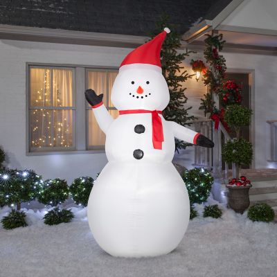 Image showing  Christmas Inflatable Snowman with Santa Hat