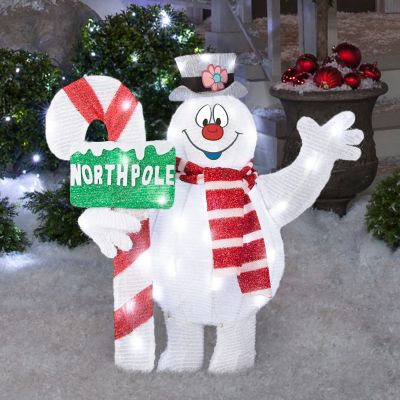 Gemmy Christmas Inflatable Frosty the Snowman with Candy Cane, G-880925