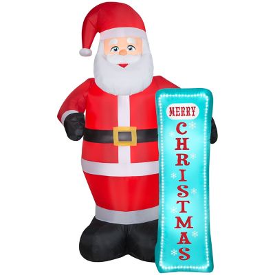 Gemmy Christmas Inflatable Santa with Sign