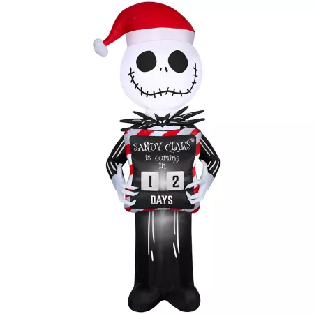 Gemmy Christmas Jack Skellington Inflatable with Christmas Countdown Christmas Inflatables