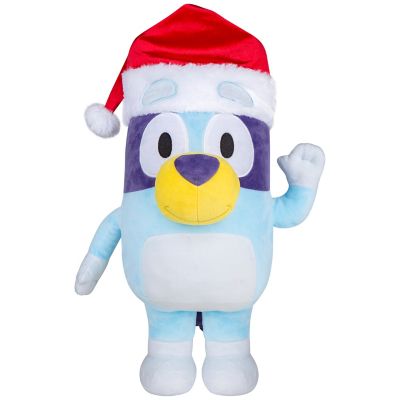 Gemmy Bluey Holiday Greeter with Santa Hat