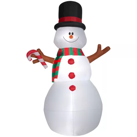 Gemmy Christmas Inflatable Animated Swivel Snowman Christmas Inflatables