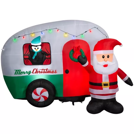 Gemmy Christmas Inflatable Santa Campervan Christmas Inflatables