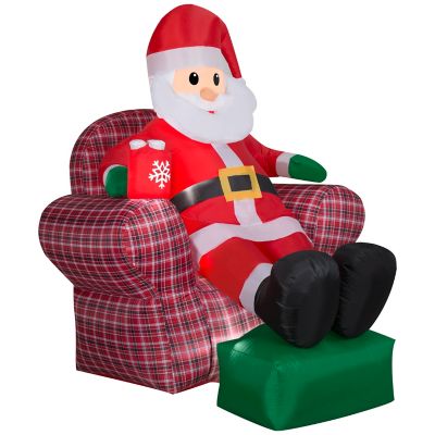 Gemmy Christmas Inflatable Santa in Recliner