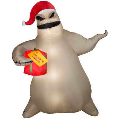 Gemmy Giant Airblown Inflatable Oogie Boogie with Present for Lock, Shock and Barrel
