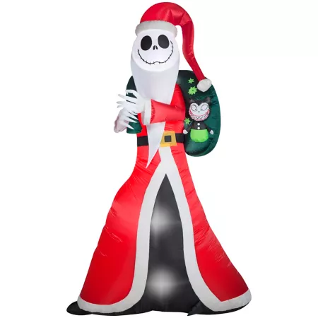 Gemmy Giant Christmas Inflatable Jack Skellington as Sandy Claws Christmas Inflatables