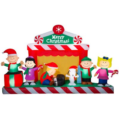 Gemmy Giant Christmas Inflatable Peanuts Gang Christmas Stage Scene